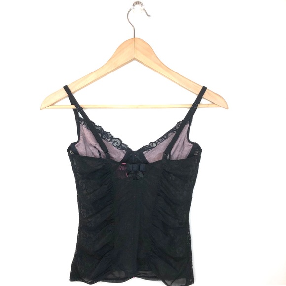 Vintage Betsey Johnson Rose Mesh Lace Corset Bra M - Picture 2 of 14